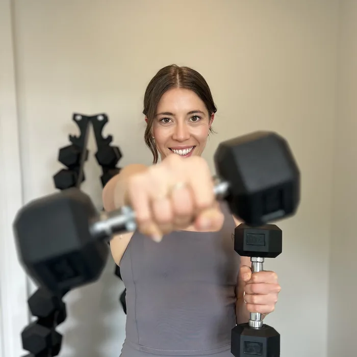 Front raise with a dumbbell
